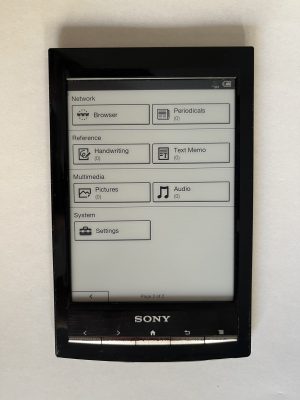 Sony PRS-T1 With Stylus